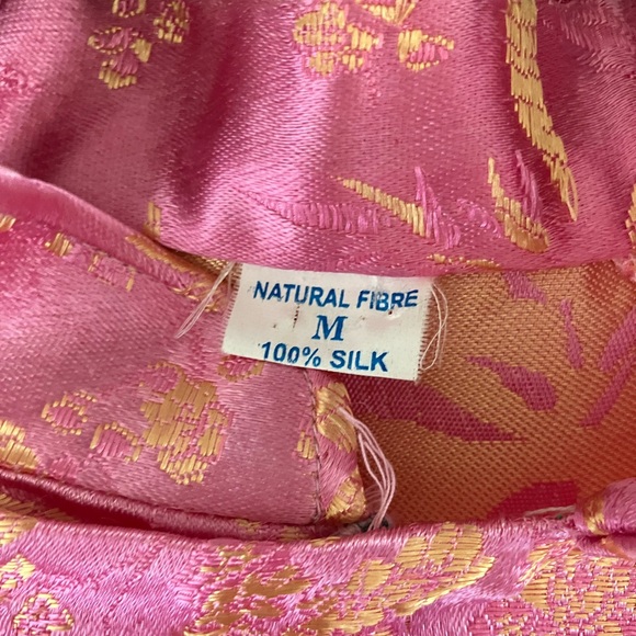 100% silk pink vintage Duster - Picture 4 of 5